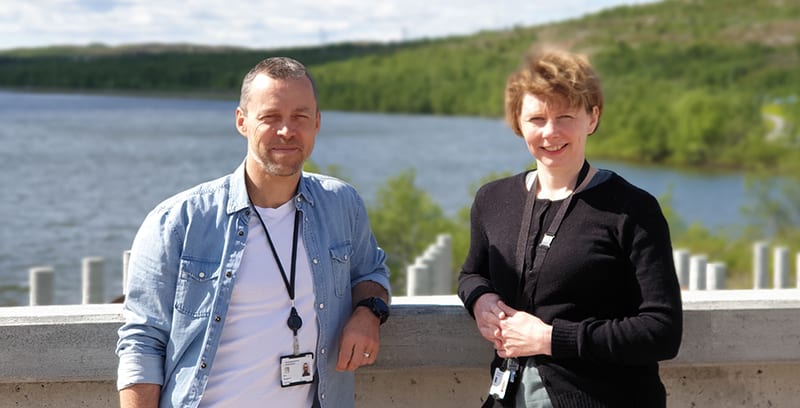 Are Dragland og Aina Kristoffersen på Finnmarkssykehuset